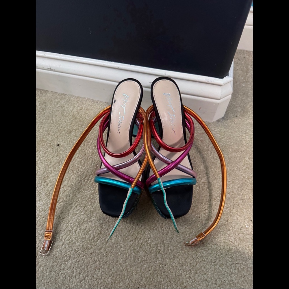 Betsey Johnson Colorful Strappy Women's Heeled Sandals